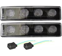 PA Products 2x White LED Sunvisor Lights & 2x Pre-Wired Connectors for Scania R, P & G Series Truck Visor