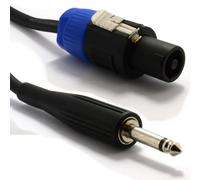 PA Speaker Lead Locking SPK to 6.35mm Mono Jack Plug Cable 3m