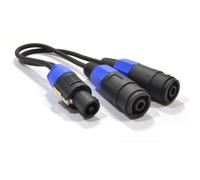 kenable PA Splitter Lead Male Plug to 2 Female Speaker SPK Connections Cable