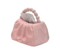 Pa Storage Organizer Decorative Square Print Design ，Compatible for Living Room(Pink Bag Tissue Box)