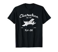 PA28 Cherokee Airplane "Since 1960" Classic Aviation Pilot T-Shirt