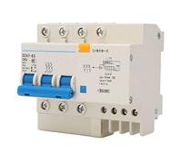 PA66 Circuit Breaker 3P and N MCB Circuit Breaker Protector DIN Rail Mount 4500A Breaking Capacity 400V 63A Current Protection Device for Home Office Air switches
