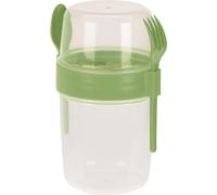 PAAJEE Overnight Oats Container Set With Lid Spoon & Fork 1100ml Mason Jars Salad Fruit Porridge Pudding Yoghurt Cup - Dishwasher Safe Muesli Cereal Pot To Go