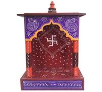Paartha Saarthi Multicolor Temple/Home Temple/Pooja Mandir/Pooja Mandap/Hanging Temple/Puja Ghar with Drawer for Home | Office - 36 cm by SAARTHI