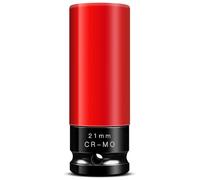Paaruter 1/2" Drive Wheel Protector Impact Socket 21mm Lug Nut Socket Color-Coded Protective Socket