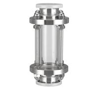 Paaruter 1.5" Tri Clamp Flow Sight Glass Diopter Fit 38mm Pipe OD 304 Stainless Steel Straight Pipe Sight Glass