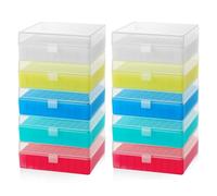 Paaruter 10 Pack 100-Well Centrifuge Tube Storage Box with Snap Clasp for Cryogenic Use, Fits 0.5/1.5/2.0 ML Vials