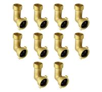 Paaruter 10 Pack Garden Hose Elbow 90 Degree Hose Adapter Solid Brass Water Hose Elbow Heavy Duty Hose Connector 3/4 Inch Easy Install Easy to Use