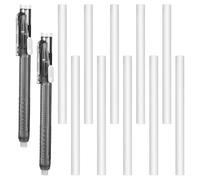 Paaruter 12 Pcs Retractable Mechanical Eraser Pen Pen-Style Erasers Precise Erasing Pens White Pencil Eraser Refill
