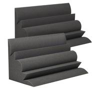 Paaruter 2 Pack Trap Acoustic Soundproof Foam Large Size Sound Absorption Studio Corner Foam for Home Ktv Cinema Bar