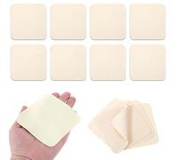 Paaruter 20 PCS Leather Chamois Cloth Chamois Pottery Tools 3.9 X 3.9 Inch Pre-Cut for Smoothing Pot Rim Trimming Mud Tool