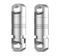Paaruter 2PCS Titanium Alloy Rotating Ring Buckle Keychain Waist Belt Buckle Spring Lock Keyring Outdoor Tool