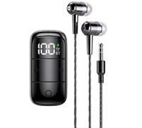 Paaruter 3.5mm AUX Bluetooth 5.3 Wireless Receiver with Earphone, Advanced ANC+ENC Noise Cancelling, with Mic