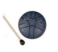 Paaruter 3 Inch 6-Tone Steel Tongue Drum Mini Hand Pan Drums with Drumsticks Percussion Musical Instruments Drum Accessories A