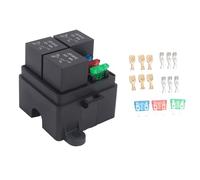 Paaruter 3 Way 4Pin Fuse Holder Relay Holder Circuit Standard ATO Blade Fuse Relay Holder 12V 40A Relay