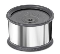 Paaruter 6.5L Dog Water Bowl 1.6 Gallon Super Large Capacity No Spill Dog Water Bowl,Stainless Steel Spill Proof Water Feeder Easy Install Easy to Use (D)