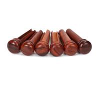 Paaruter 6pcs Cocobolo Guitar Bridge Pins Cocobolo Guitar Bridge Bone Pins Set for 6 & 12 String Acoustic Guitar Accessories