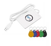 Paaruter ACR122U RFID IC Smart Card Reader Duplicator +5XUID Keychain Writer Copier Writable Clone 13.56Mhz ID IC Card Copier