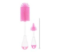 Paaruter Baby Bottle Nipple Brush Water Cup Container Straw Cleaning Brush Set Cleaning Brush Pink