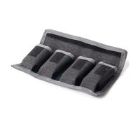 Paaruter Camera Battery Storage Bag AA AAA Battery Storage Bag 4 Pocket for AA/AAA Battery and DSLR Camera Battery