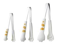 Paaruter Cat Claw Shaped Food Clips Cute Cartoon Meal Clips Barbecue Clips Sandwich Bread Baking Clips Kitchen Gadgets White