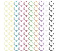 Paaruter Colorful Loose Leaf Binder Rings for Index Cards Notebook, Keychain Key Rings Binder Rings for Office School Home, Loose Leaf Binder Rings