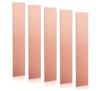 Paaruter Copper Electrode Strip 0.04" X 1" X 6" for Plating and Electroplating- 5-Pack of Pure Copper Anode Sheets(99.995%)