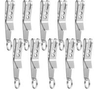 Paaruter Deep Carry Pocket Clip, 10PCs Set, Stainless Steel Hanging Clips for Keys, Belt Accessory for Outdoor Bags