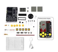 Paaruter DIY Pixel Game Kit with Voice Mini Pixel Game Console Electronics DIY Kit Soldering Project Practice Solder Learning Set A
