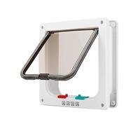 Paaruter Dog Cat Flap Door with 4 Way Security Lock Flap Door for Dog Cats Kitten ABS Plastic Small Pet Gate Door Cat Dogs L
