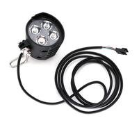 Paaruter E-Bike Horn Light 12W Electric Bicycle 4 LED Headlight with Dual Horn and Light Switch Switch Bicycle Flashlight