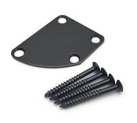 Paaruter Electric Guitar Neck Plate Curved Cutaway Semi Round Asymmetry Neck Joint Back Mounting Plate 4 Holes with Screws A