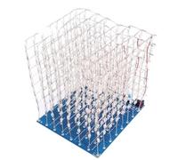 Paaruter Electronic Toy Electronics Soldering Kit 8x8x8 3MM Squared LED 4.5-5.5V Mini 3D Led Cube DIY