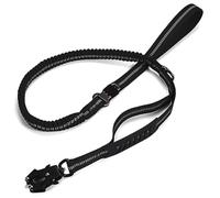 Paaruter Heavy Duty Elastic Dog Leash No-Pull Dog Leash Reflective Shock-Absorbing Pet Leash Large Dog Leash Black
