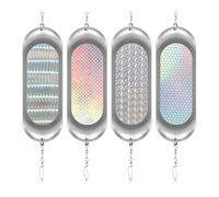 Paaruter Kokanee Dodger Fishing Essentials - 4Pcs Planer Boards with Swivels, Bait Lure Diving Boards, Fishing Trolling Flashers