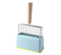 Paaruter Metal Cats Litter Scoop with Holder Stand, Heavy Duty and Easy Clean Blue