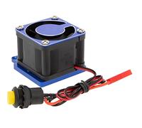 Paaruter Metal Cooling Fan Motor Heat Sink 8V - 12V for 1/8 Sledge RC Car Upgrades Parts Accessories,Blue