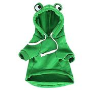 Paaruter Pet Dog Clothes Dog Hoodie Cute Frog Shape Warm Jacket for Pet Fashion Dogs Hooded Sweatshirt Warm Coat L