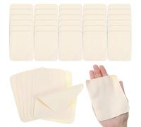 Paaruter Pre-Cut 3.9x3.1 Inch Leather Chamois Cloth 30 Pcs for Pottery Tool Kit for Smoothing Pot Clay Soft Chamoic Clay