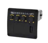 Paaruter Professional Acoustic Guitar Preamp EQ Tuner Pickup Guitar Pickups Preamp Tuner Piezo Pickup Equalizer Guitar Accessory
