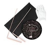 Paaruter Pure Copper Dowsing Rods 2PCS, Divining Rods withPendulum & Divination Mat forWater (Along withBag & Gloves)