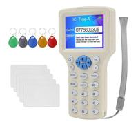 Paaruter RFID NFC Smart Card Reader +5XT5577 Keychain/Card RFID Duplicator 125K 13.56MHz IC/ID Key Writer RFID Replicator