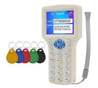 Paaruter RFID NFC Smart Card Reader +5XUID Keychain RFID Duplicator 125K 13.56MHz IC/ID Key Writer RFID Programmer Key Replicator