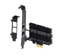 Paaruter RJ45 2.5G for PCIE Network Card Dual Gigabit Ethernet Ports Based on I226 Chipset, 100/1000/2500Mbps Speed Adapter for PC