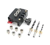 Paaruter Self Centering Doweling Jig Kit, Drill Guides Locator for Straight Holes Biscuit Joiner Multifunctional Woodworking Tool