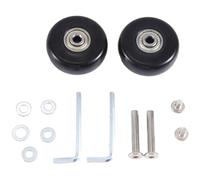 Paaruter Set of 2 Luggage Suitcase Replacement Wheels PU Swivel Caster Wheels Carbon Steel Bearings Repair Kits 50X18mm