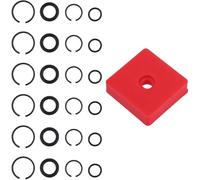 Paaruter Set of 6 3/8" and Set of 6 1/2" Impact Retaining Clip Friction Rings with O-Ring, Retainer Ring and Anvil Tool Installation