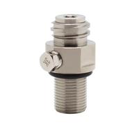 Paaruter Soda Bottle Refillable CO2 Valve M18X1.5 Input to TR21-4 Output for CO2 Carbonator Cylinder Tank Replaceable Adapter Easy Install Easy to Use