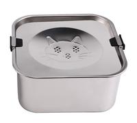 Paaruter Stainless Steel Dog Pet Non-Overflow Water Bowl Slow Overflow Water Container Drinking Water Container Pet Supplies