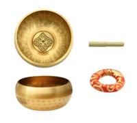 Paaruter Tibetan Singing Bowl Set 3.2inch Large Handmade Metal Sound Bowl 7 Chakra Healing Gift